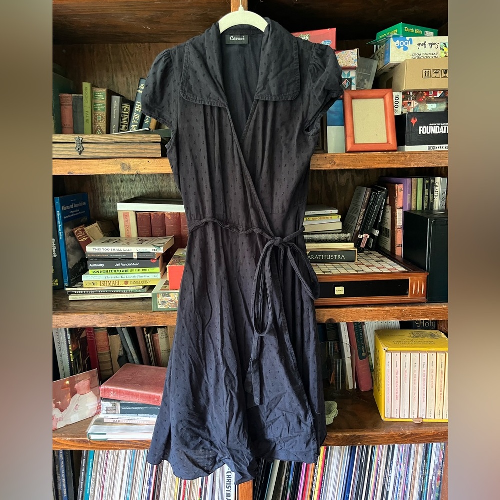 Soft Black Wrap Dress